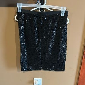 The Limited Black sequin skirt. Elastic waist